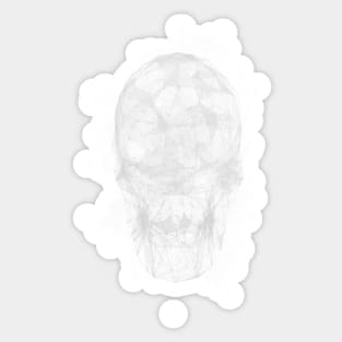 linear skull Sticker